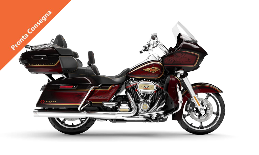 Il modello CVO™ Road Glide™ Limited Anniversary 2023 è un bagger custom ultra limitato e serializzato, carico di dettagli esclusivi, potenza e stile che rendono omaggio ai 120 anni delle motociclette Harley-Davidson™. Per entrare in scena da protagonisti all’evento H-D™ Homecoming™.