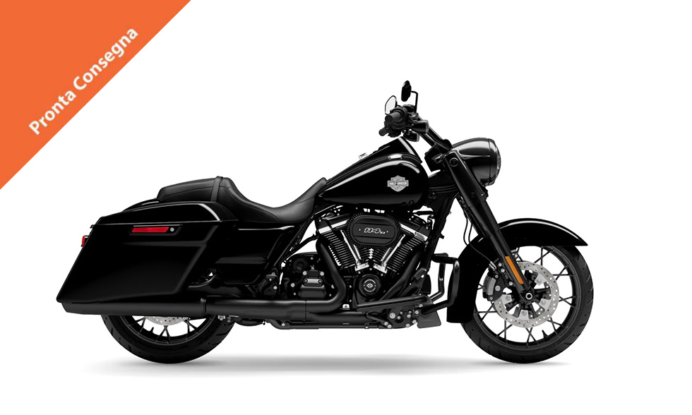 Un bagger maestoso con una potenza che lascia il segno, il Road King Special di Harley-Davidson si distingue per il portamento autoritario che ti fa sentire dominatore della strada.